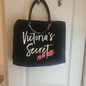 Victoria's Secret Black and Pink New York Tote